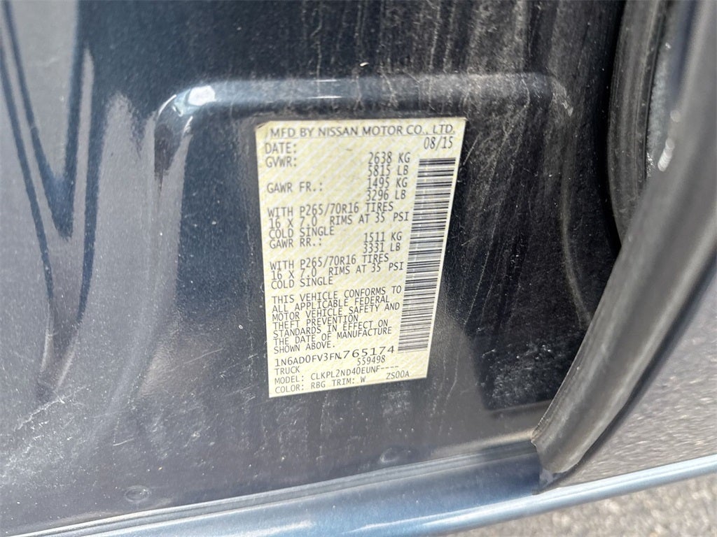 2015 Nissan Frontier SV