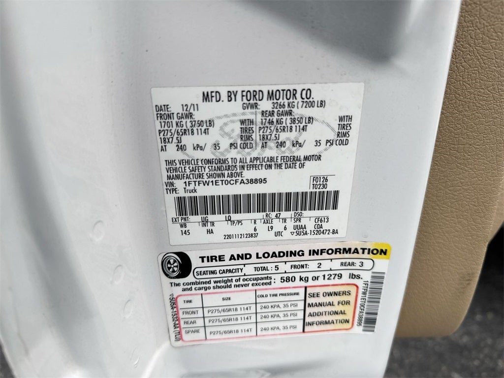 2012 Ford F-150 Lariat