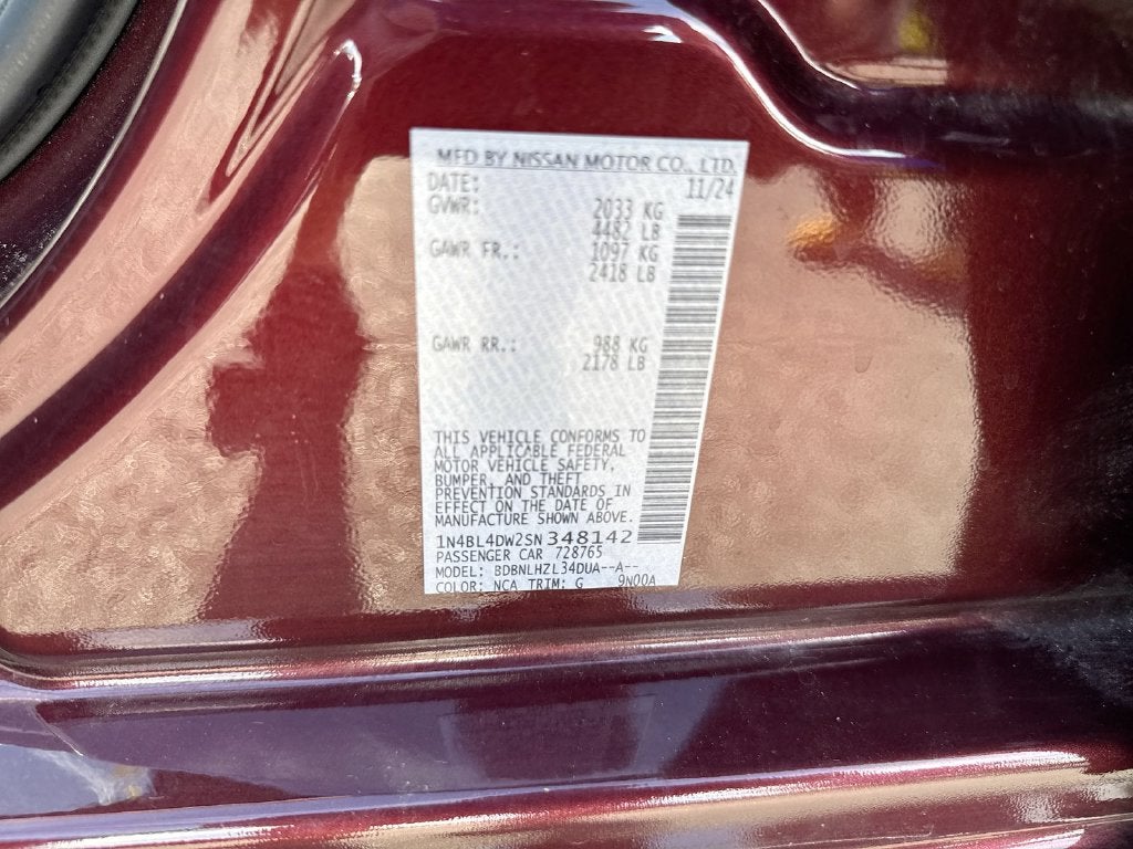 2025 Nissan Altima 2.5 SV