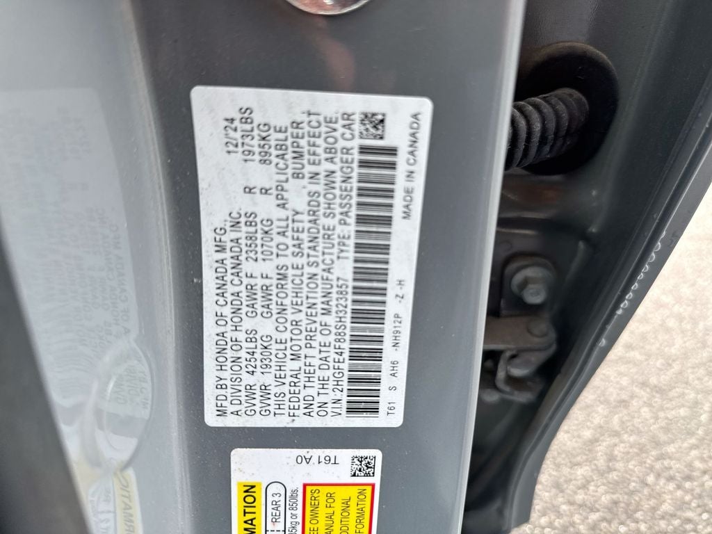 2025 Honda Civic Hybrid Sport