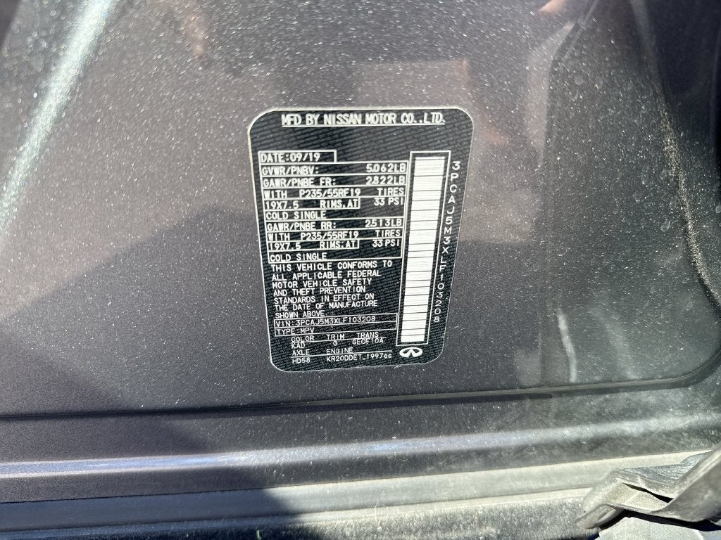 2020 INFINITI QX50 ESSENTIAL