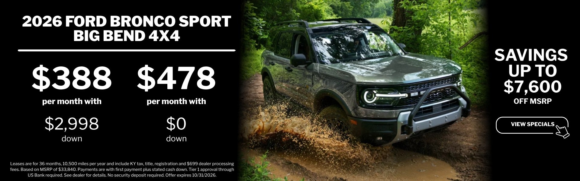 bronco sport lease